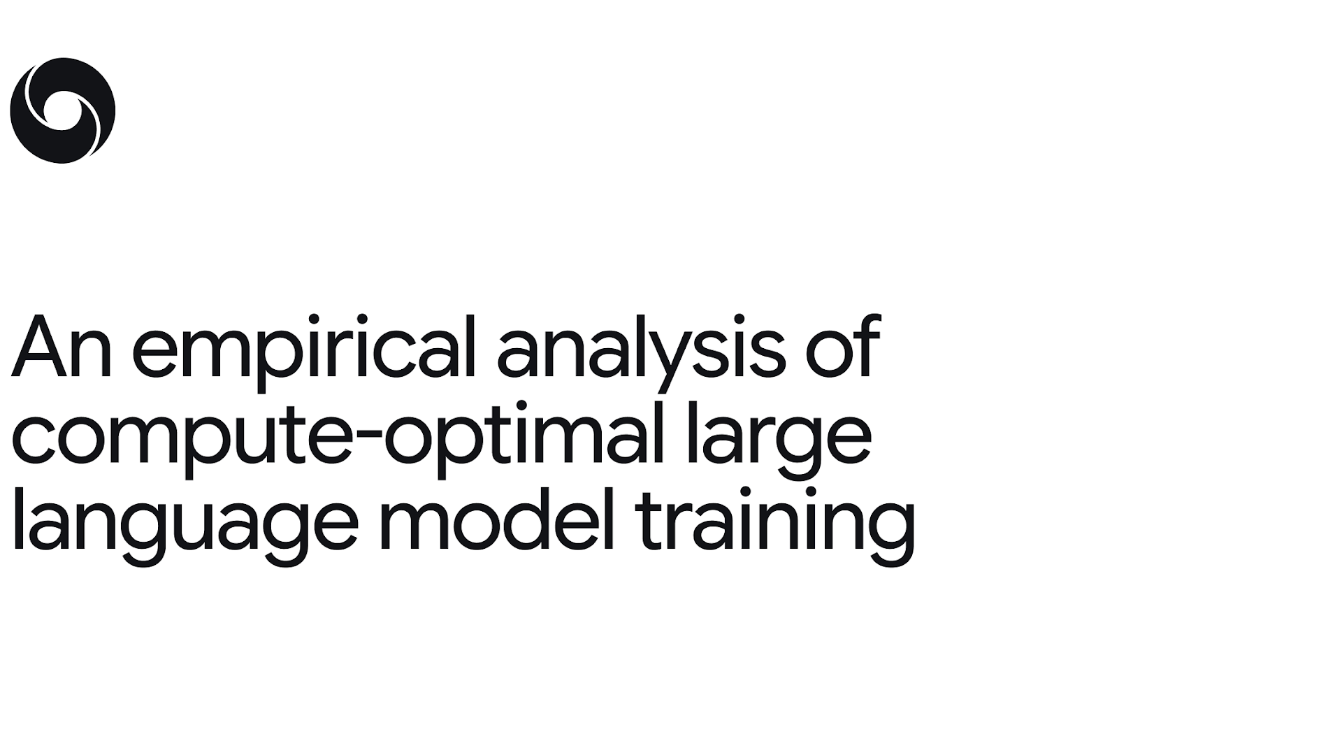 Google DeepMind의 compute-optimal scaling 그래프