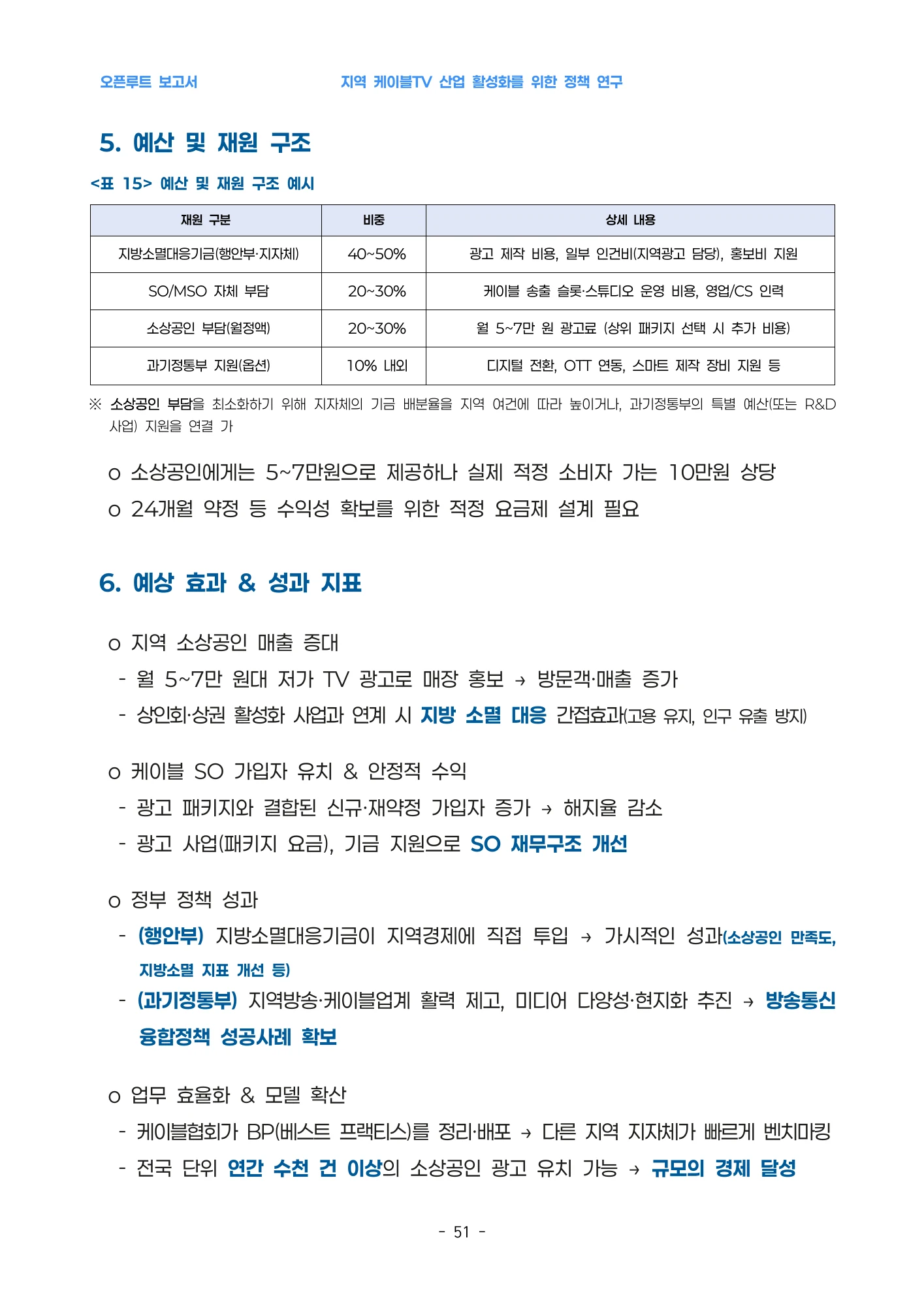 상생광고 재원 범위와 성과지표 · 원문 PDF 52쪽